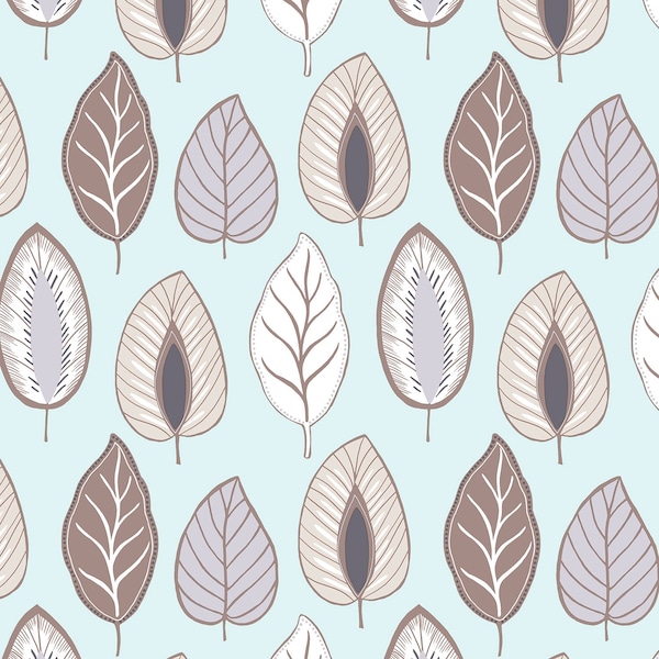 Manhattan Comfort Nantes, Vinyl Chic Leaf Wallpaper, 205 In X 33 Ft = 56 Sq Ft Nantes - main